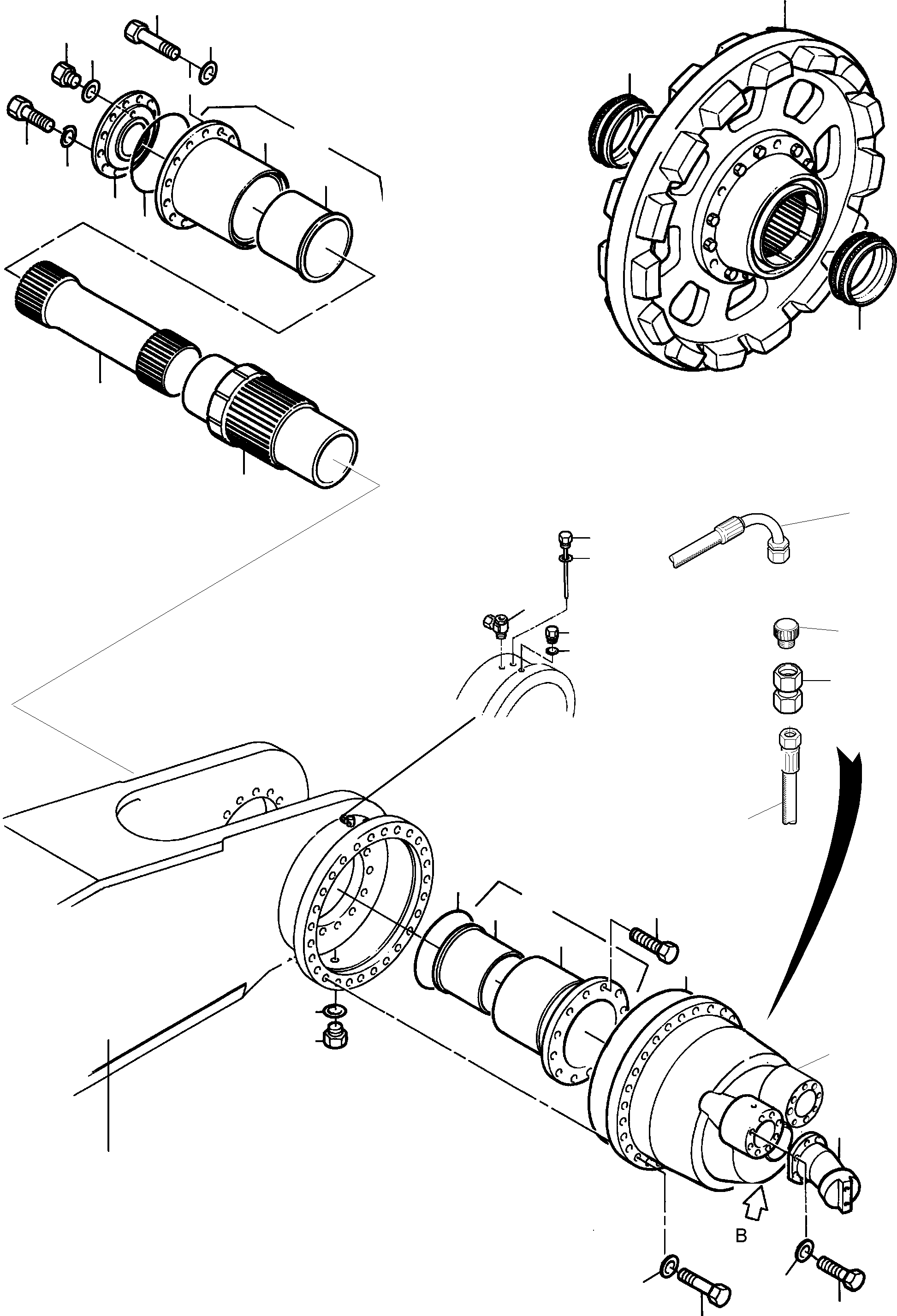 Sleeve shaft 929 897 40 KOMATSU