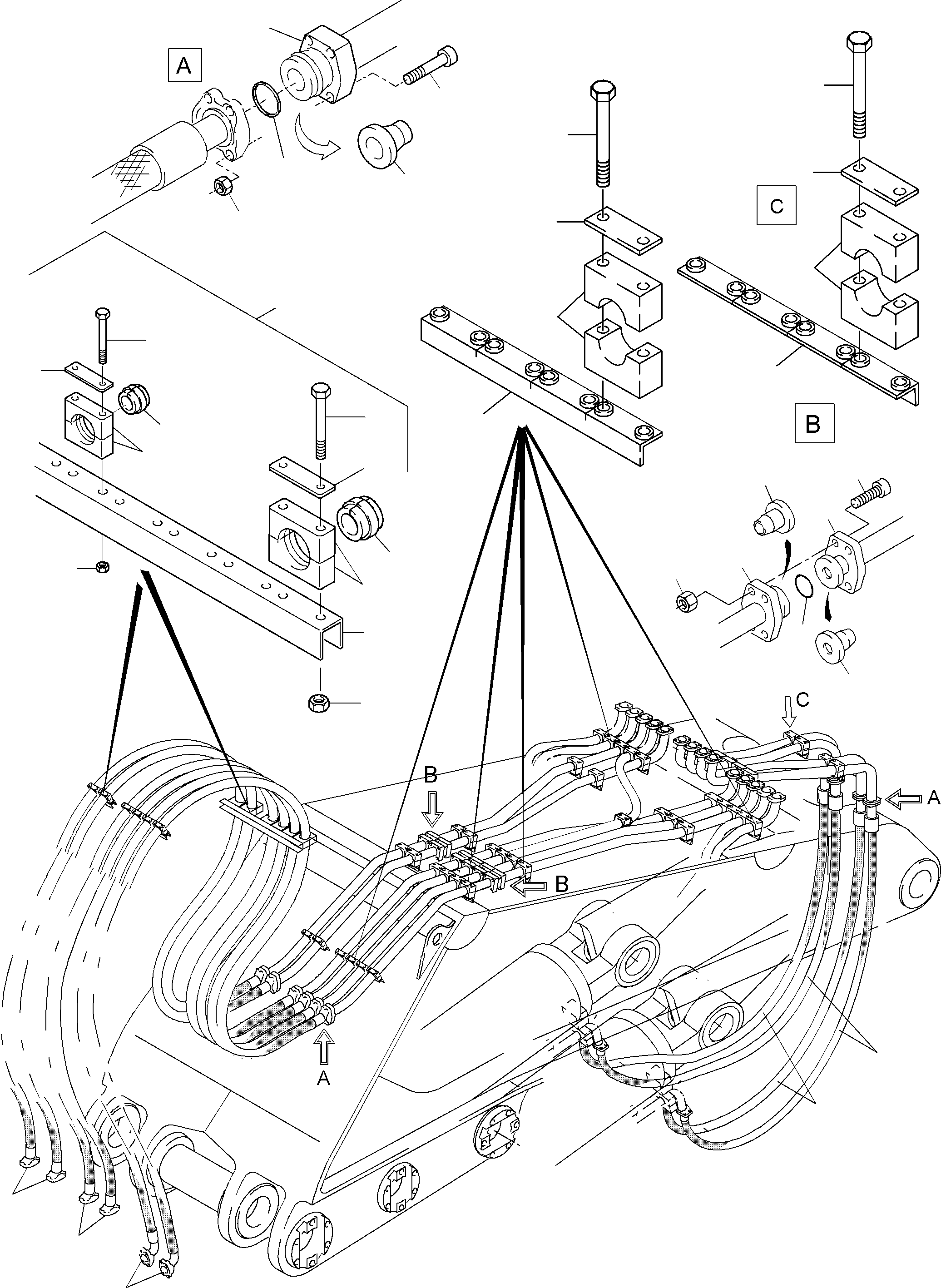 Boom assy. 929 496 40 KOMATSU