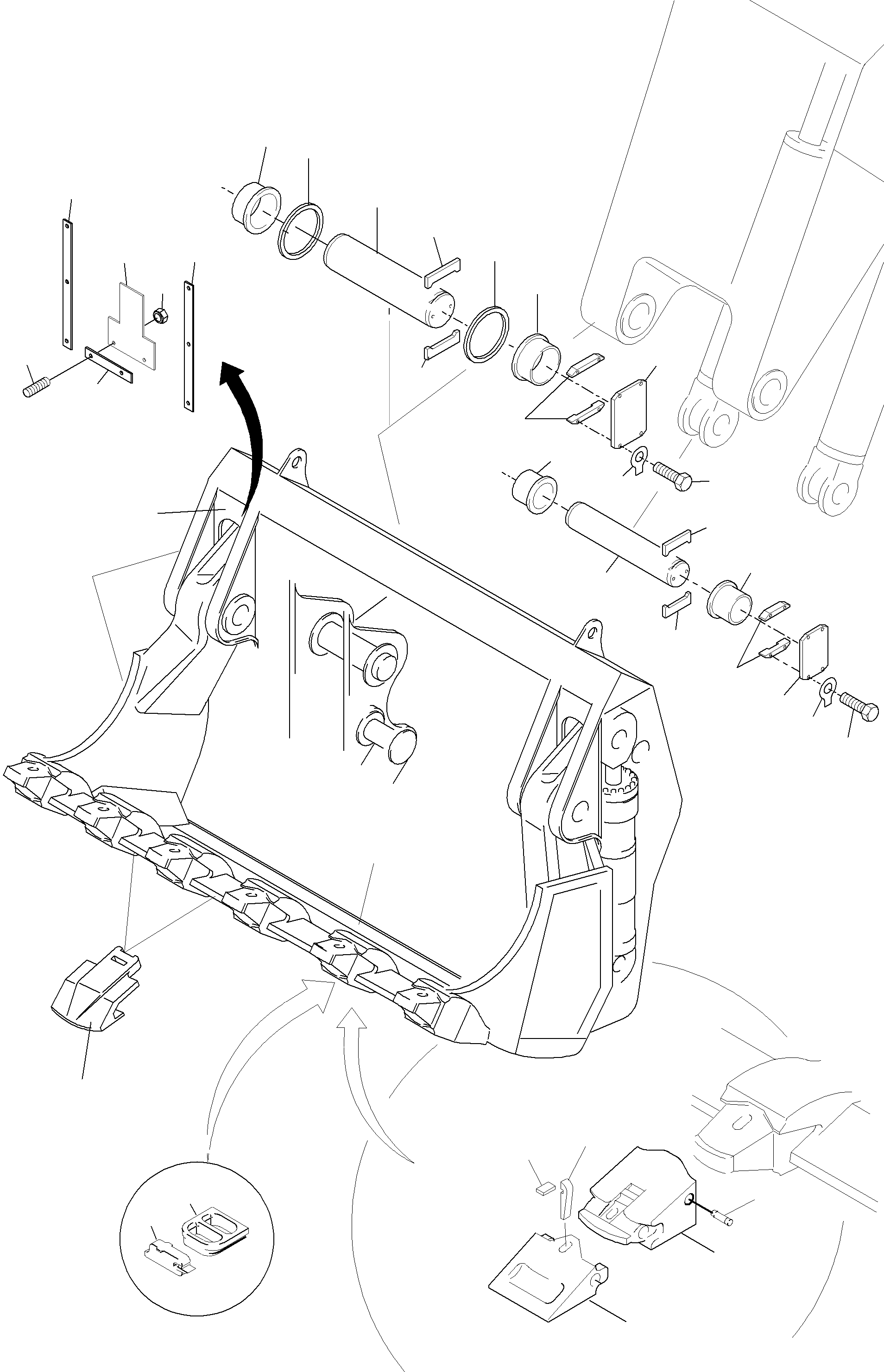 Bucket clam 795 274 73 KOMATSU