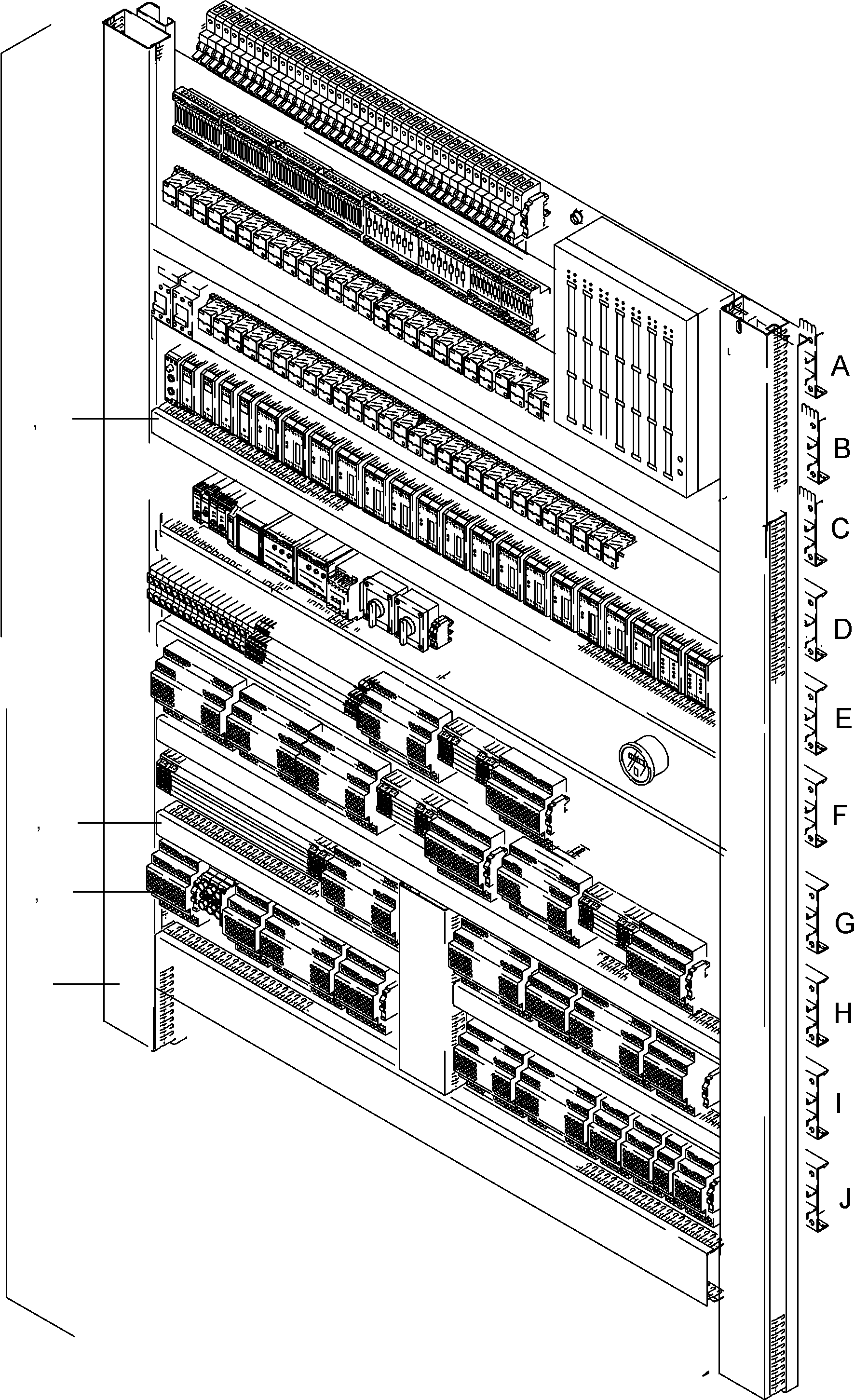 Switch framing with electr. parts 894 525 40 KOMATSU