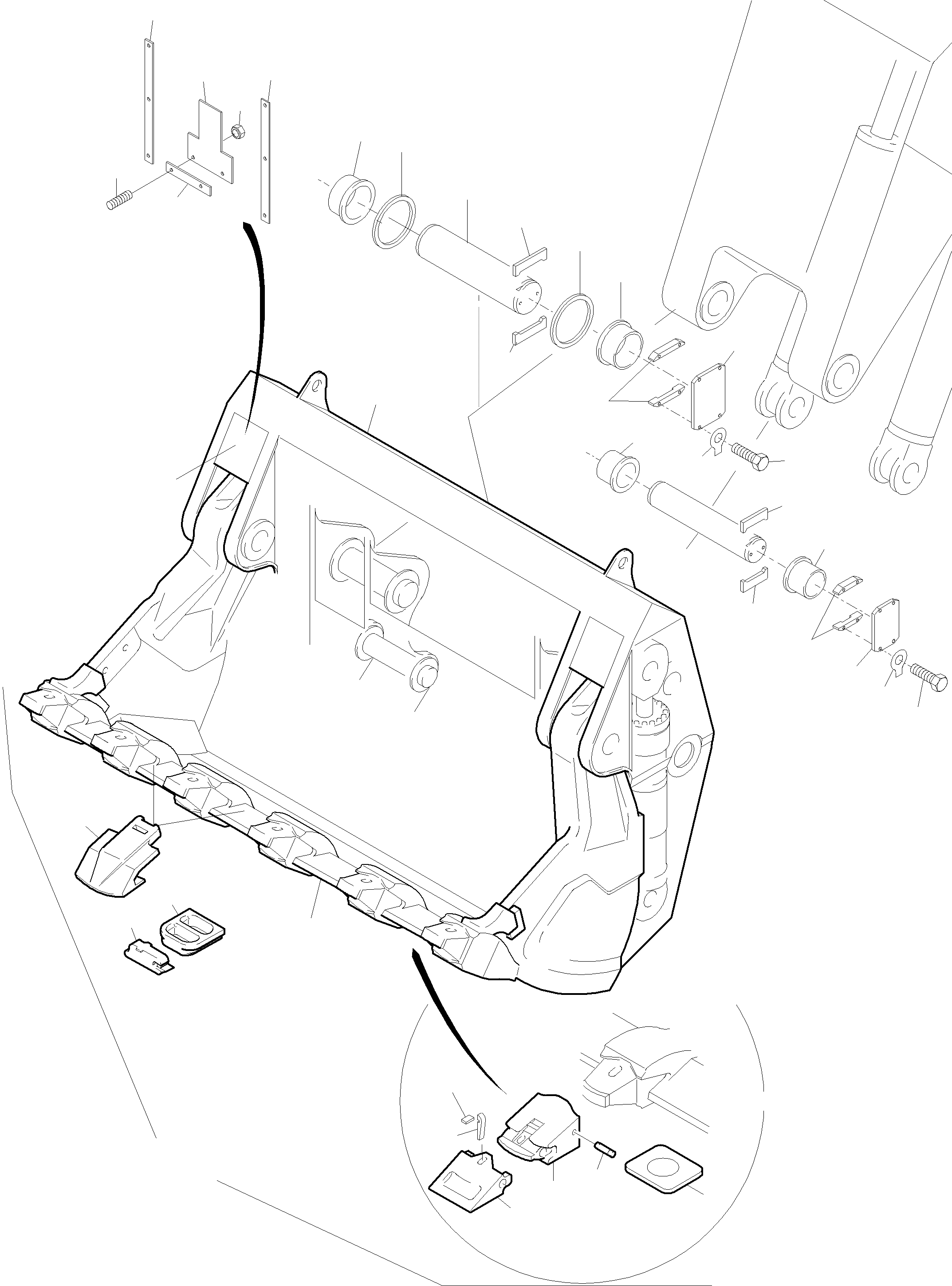 Castlip with teeth and shroud 933 525 40 KOMATSU