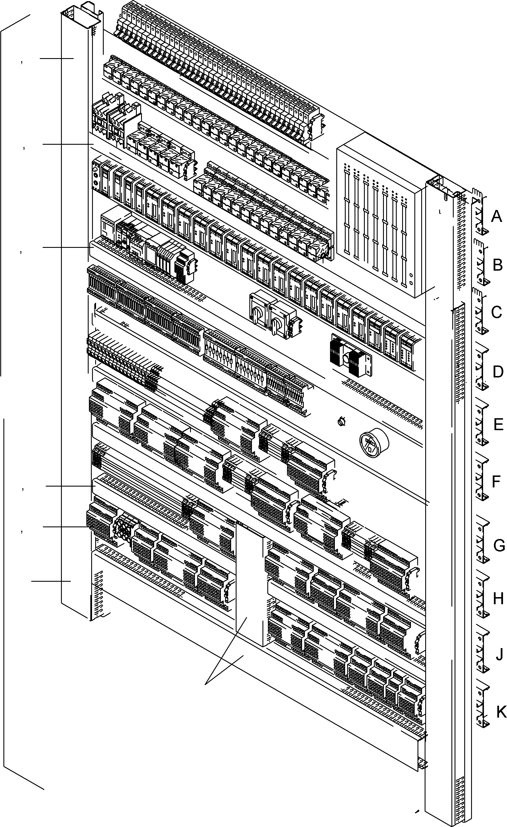 Switch framing with electr. parts 943 206 40 KOMATSU