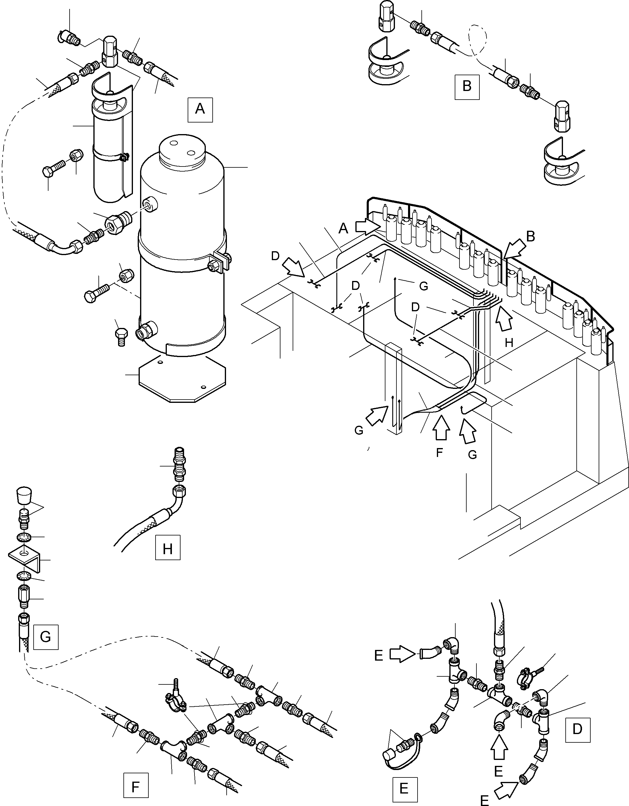 Шланг в сборе 796 084 73 KOMATSU