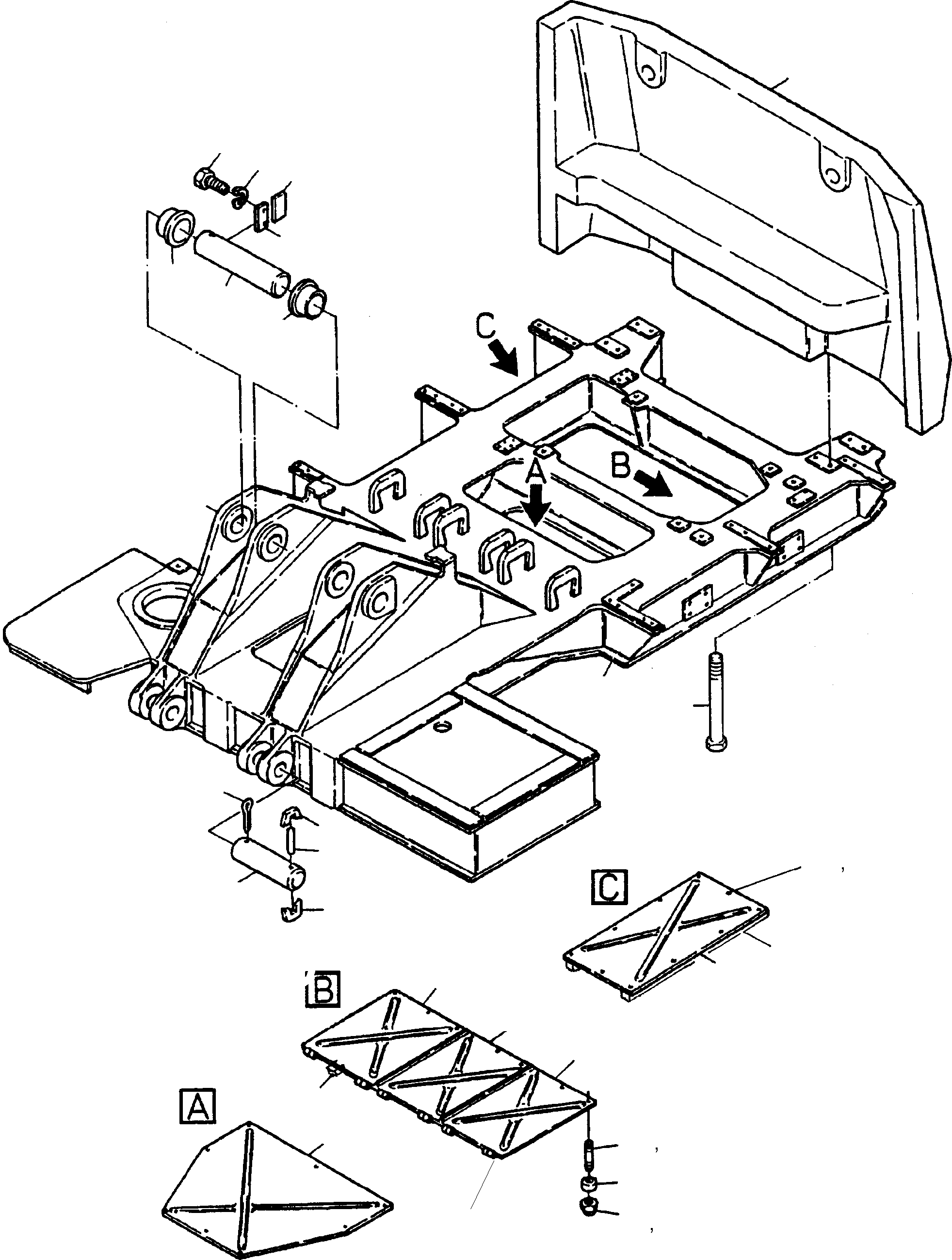 Cover, engine - l.h. 640 539 40 KOMATSU