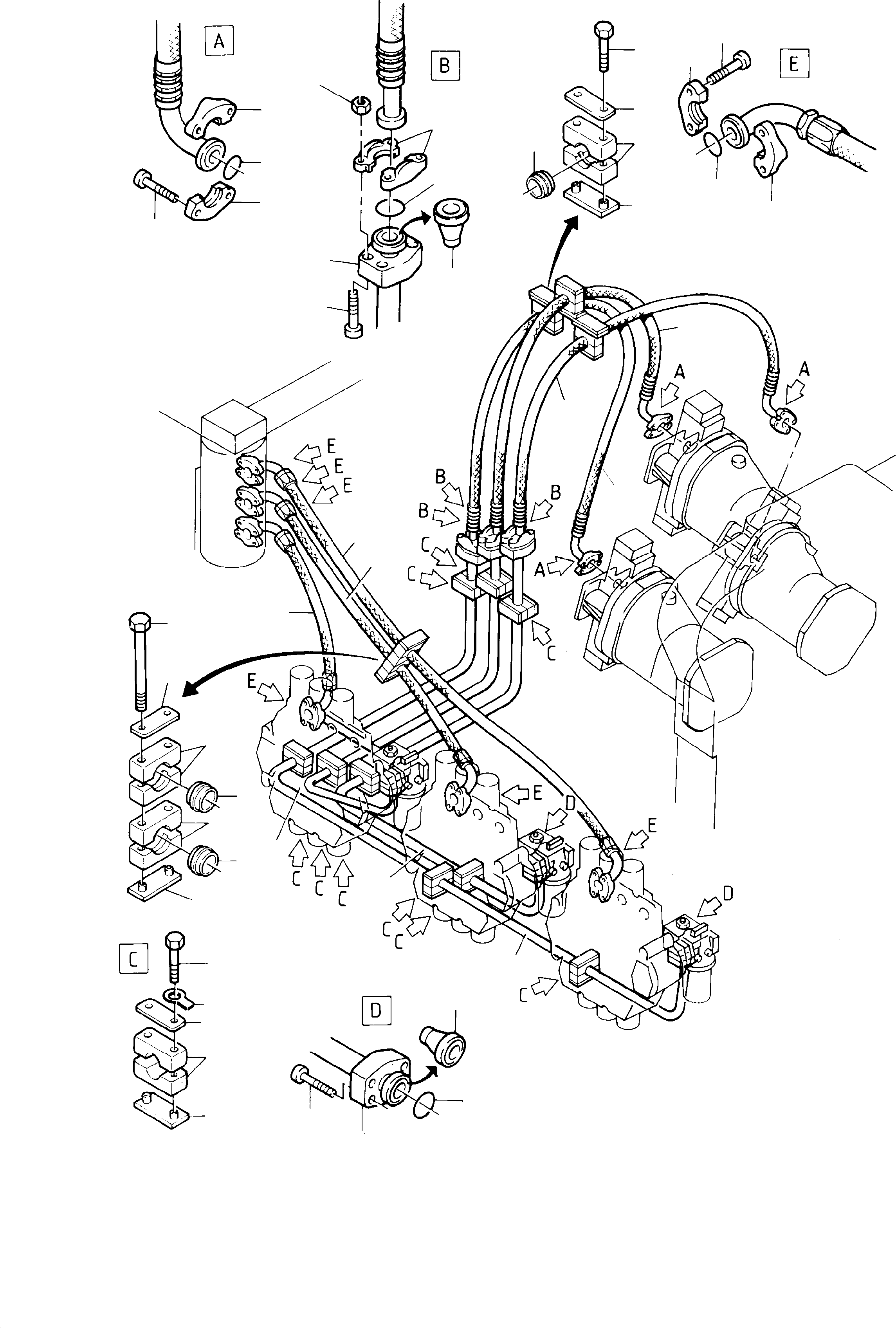 Труба в сборе ø 50 764 084 73 KOMATSU