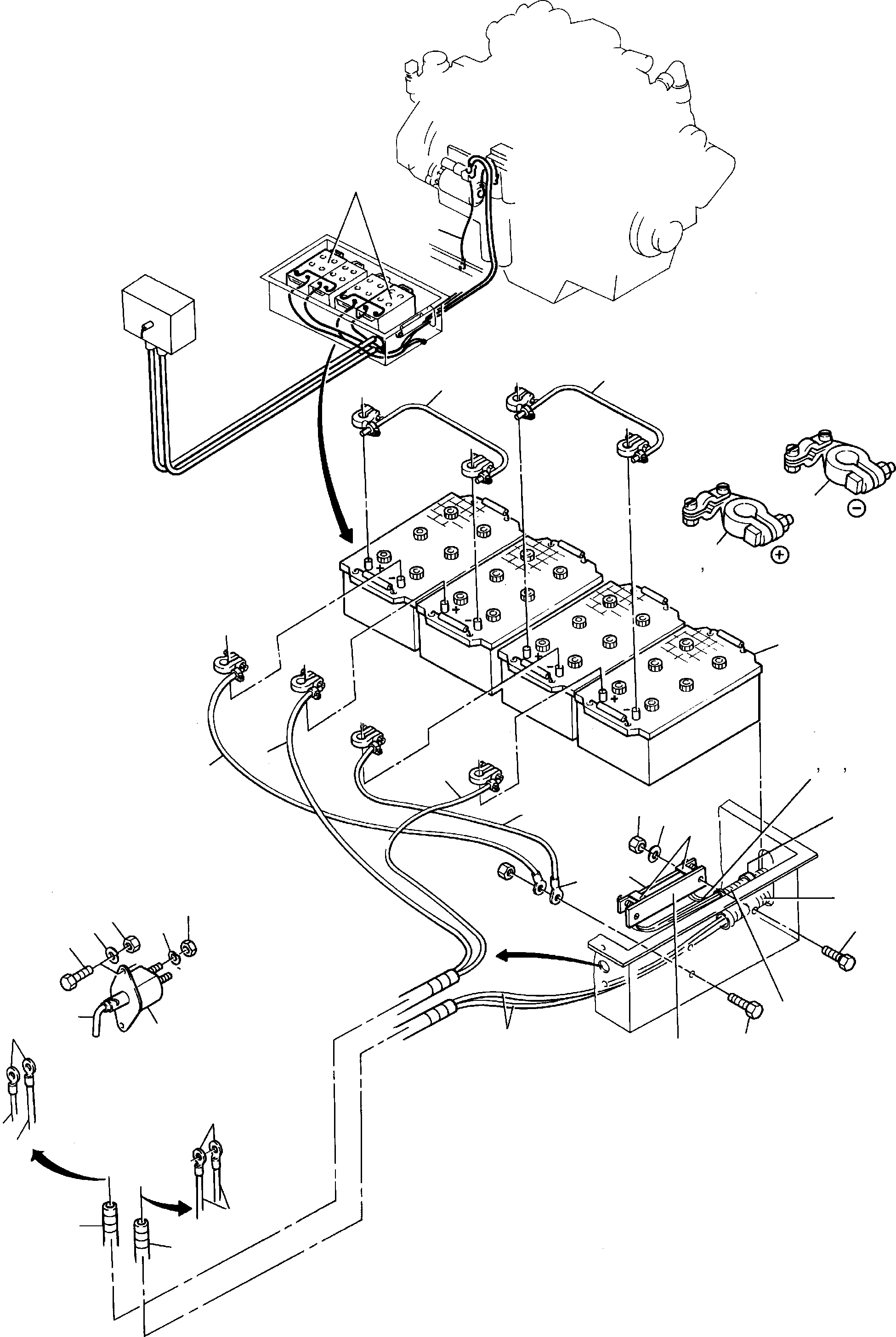 Battery supporting surface 593 981 40 KOMATSU