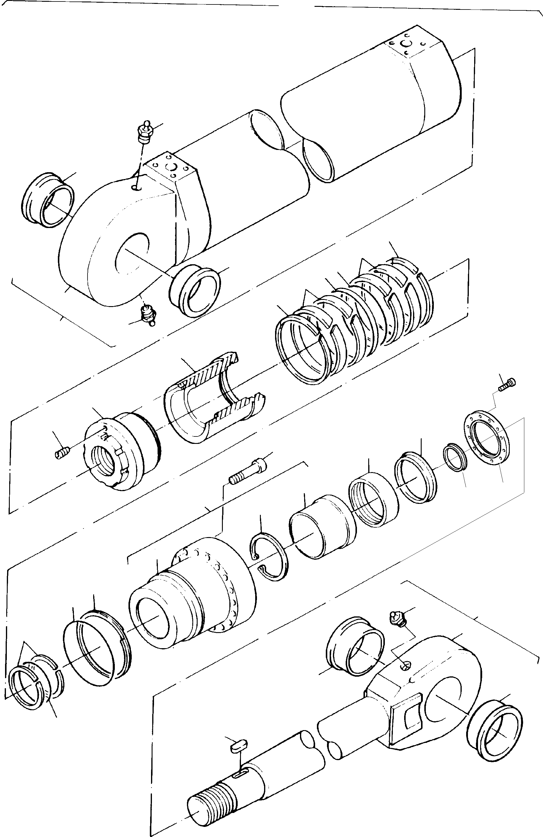 Sealing flange fig-no. 19-21 (finish work after bush is installed) 913 929 40 KOMATSU