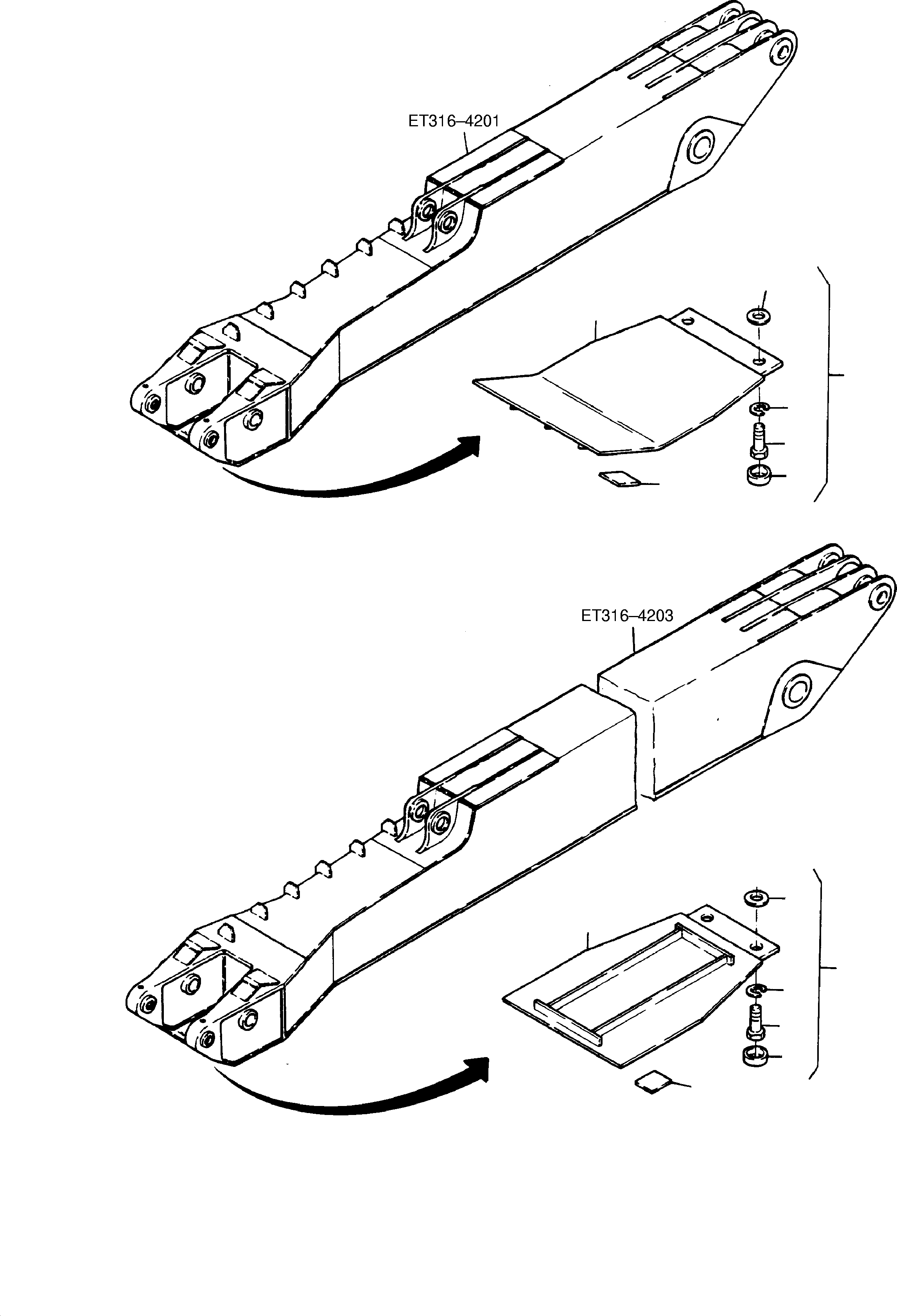 Dipper cover 10m fig-nos: 03-07,11 577 310 40 KOMATSU