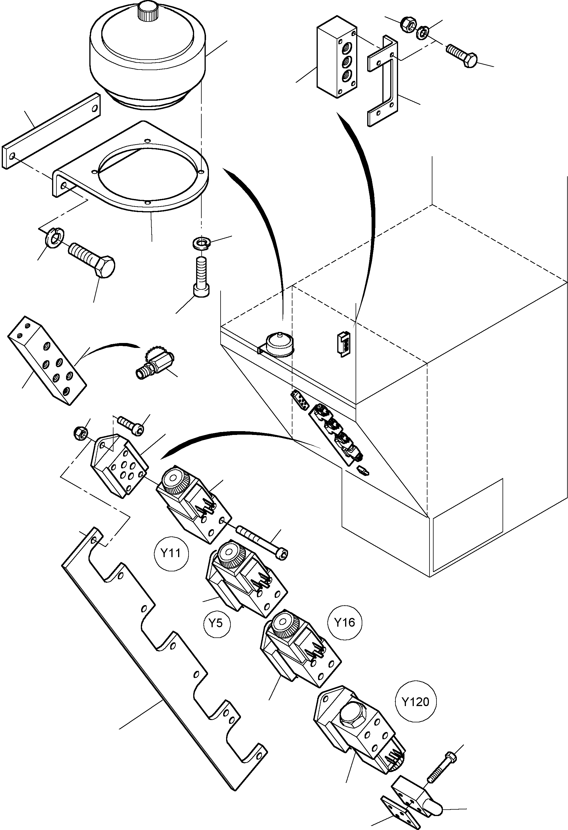 Valve support 368 341 40 KOMATSU