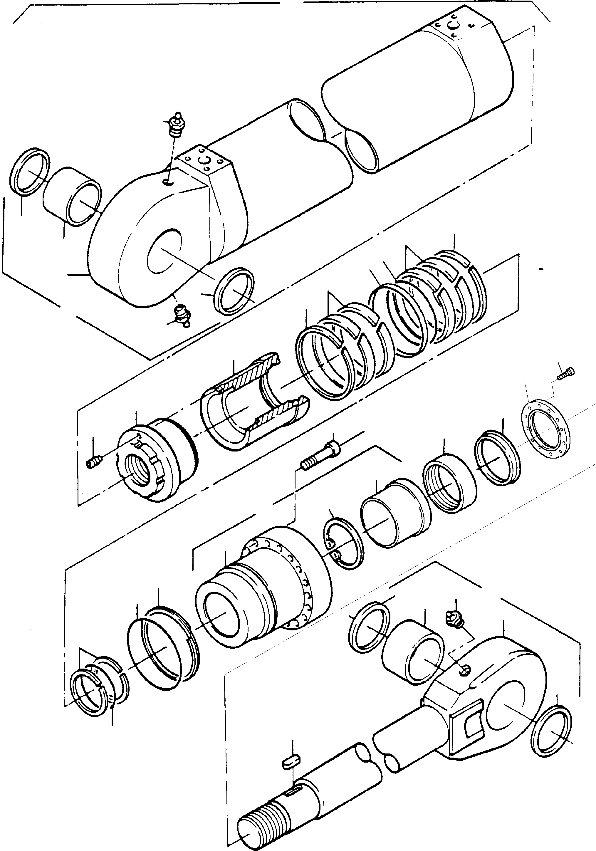 Hydraulic cylinder assy. (standart) consist. of fog-nos: 02-31 917 065 40 KOMATSU