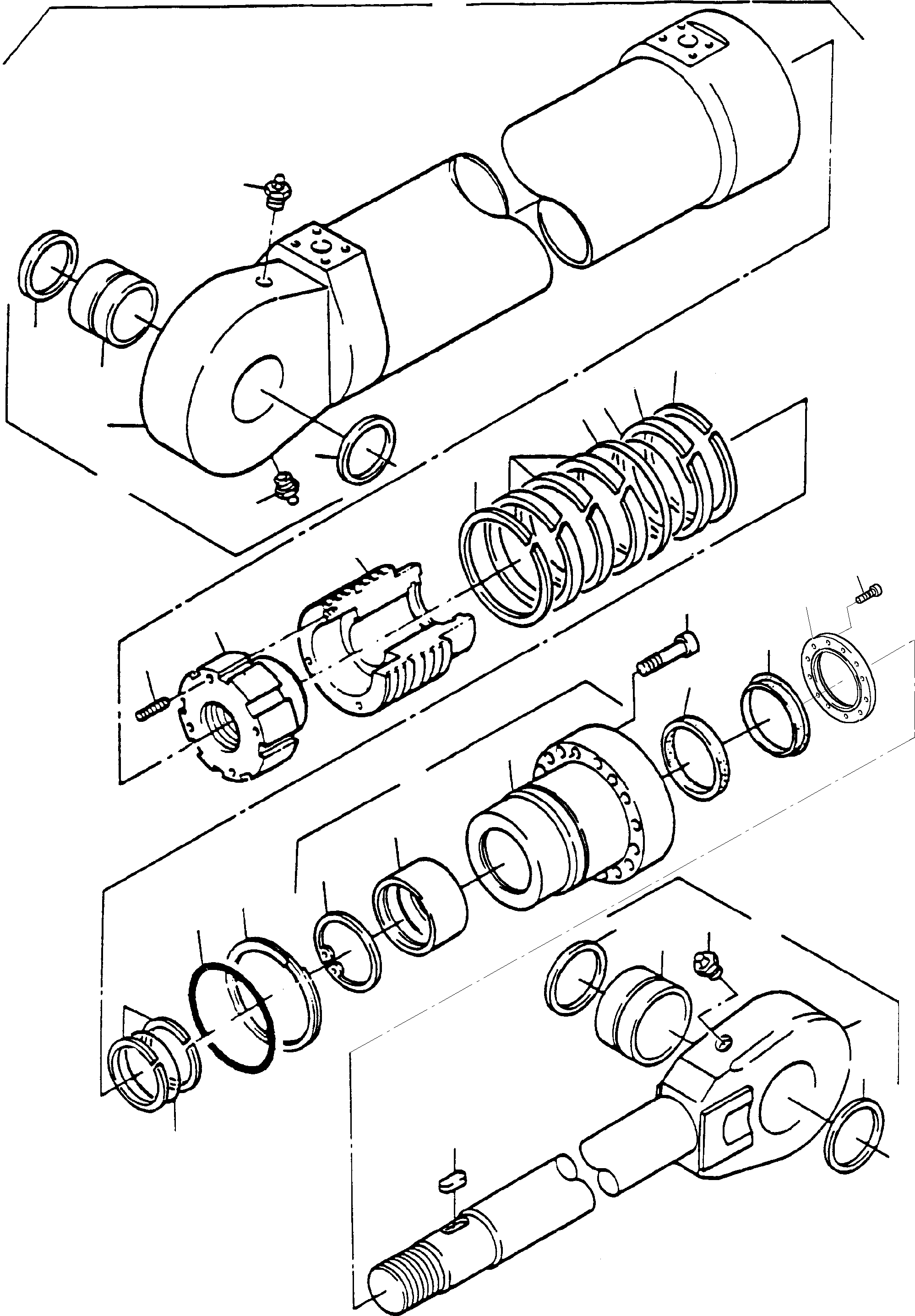 Hydraulic cylinder assy. (standard normal temperature) consist. of fig-no: 02-28 917 050 40 KOMATSU