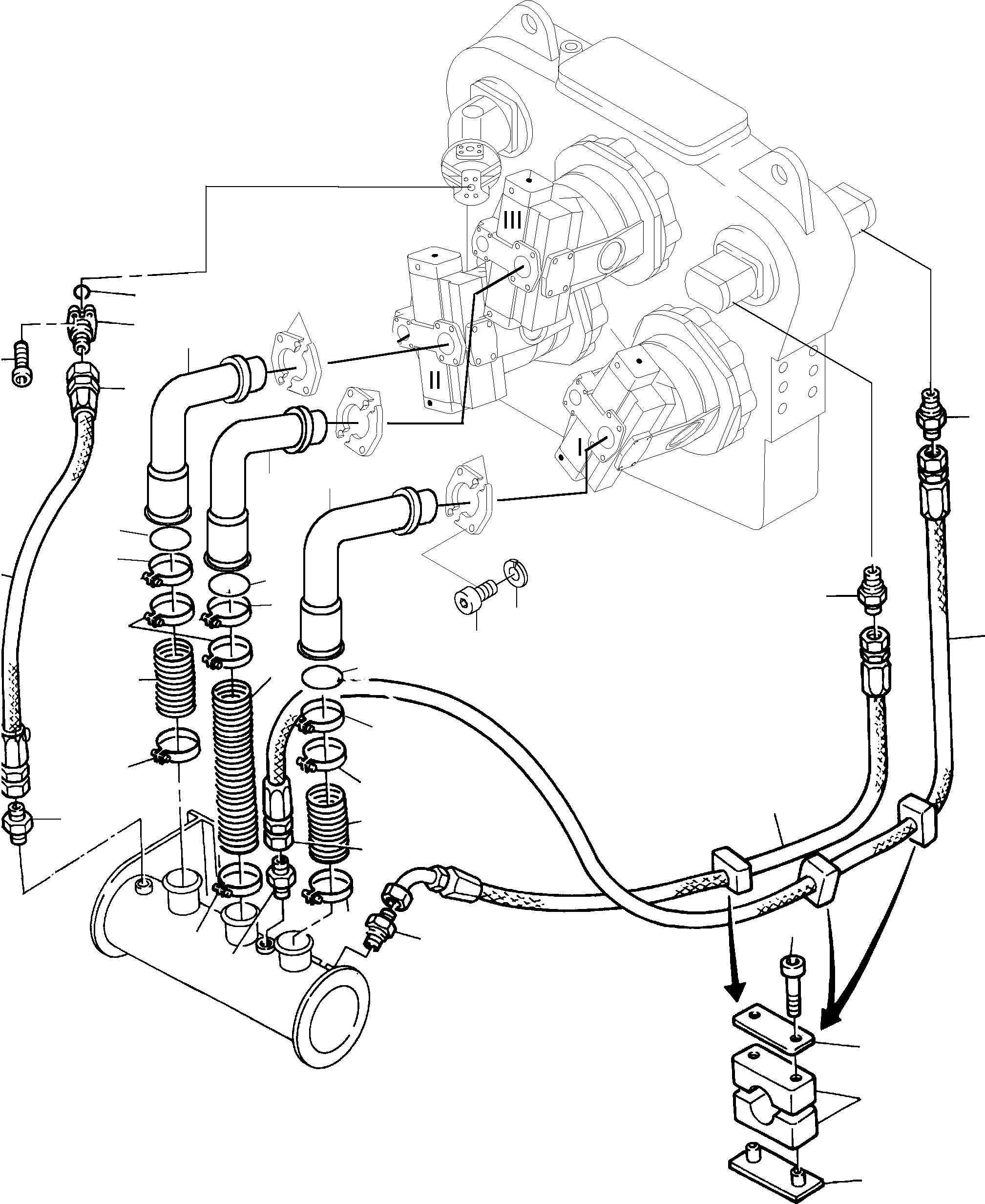Suction hose 907 164 40 KOMATSU