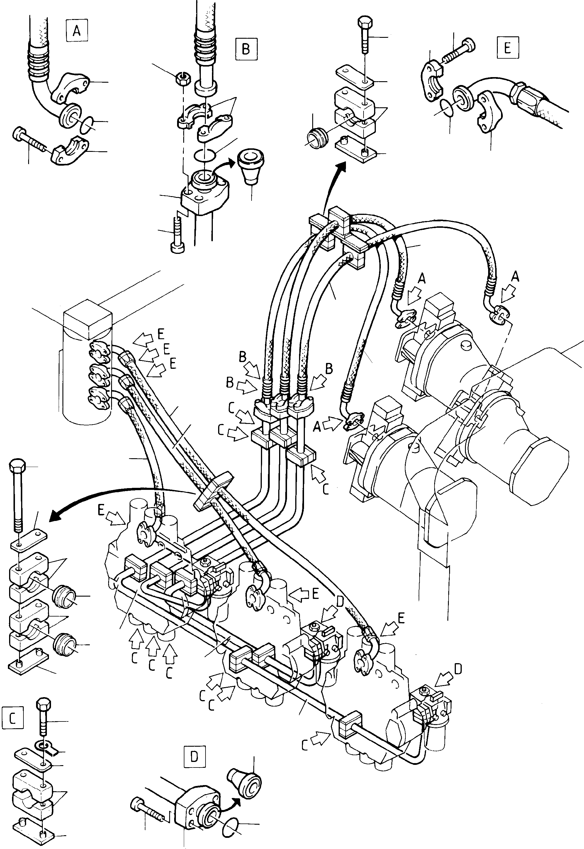 Труба в сборе ø 50 792 126 73 KOMATSU