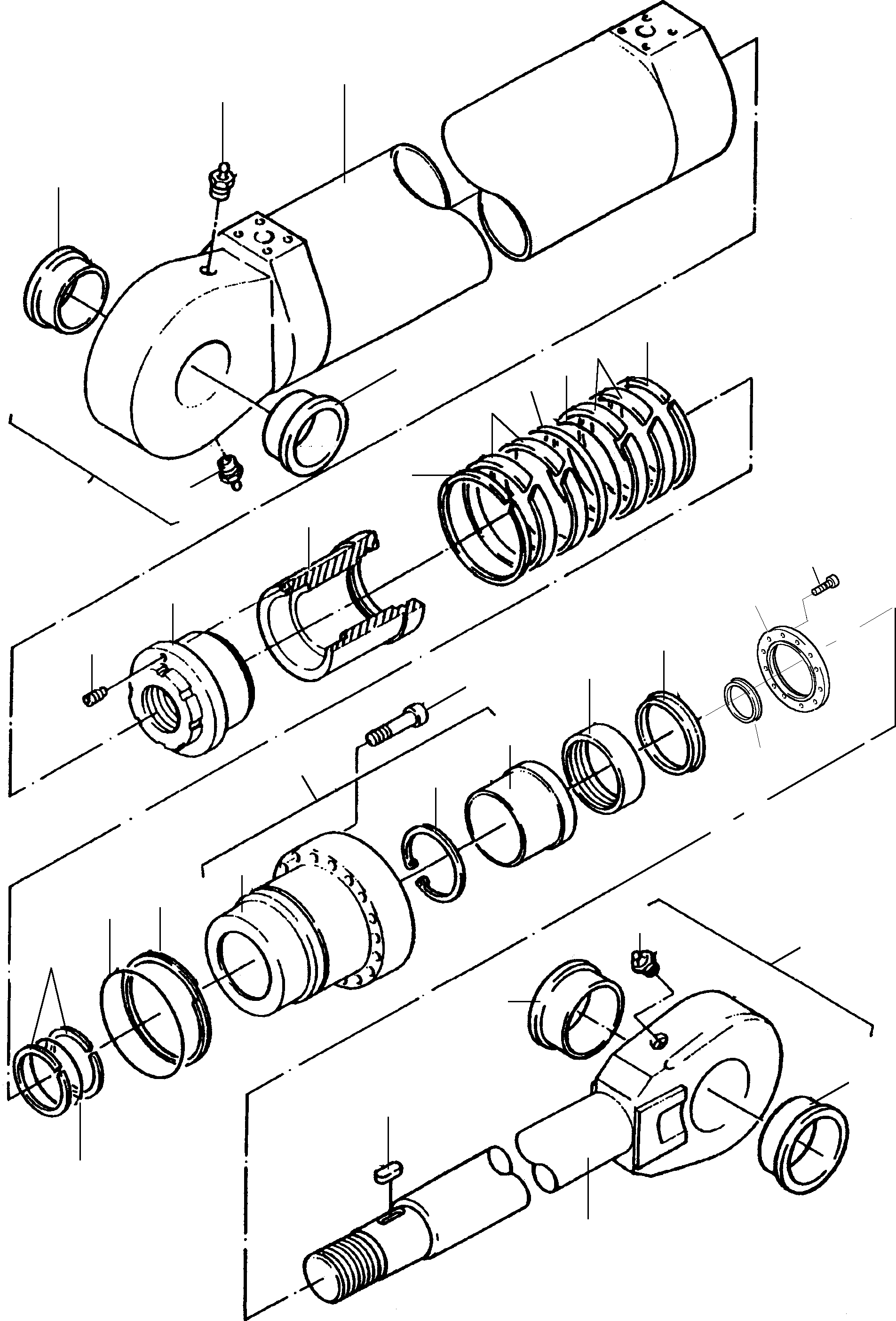 Piston rod assy. fig-no: 04,05,24,27 764 045 73 KOMATSU