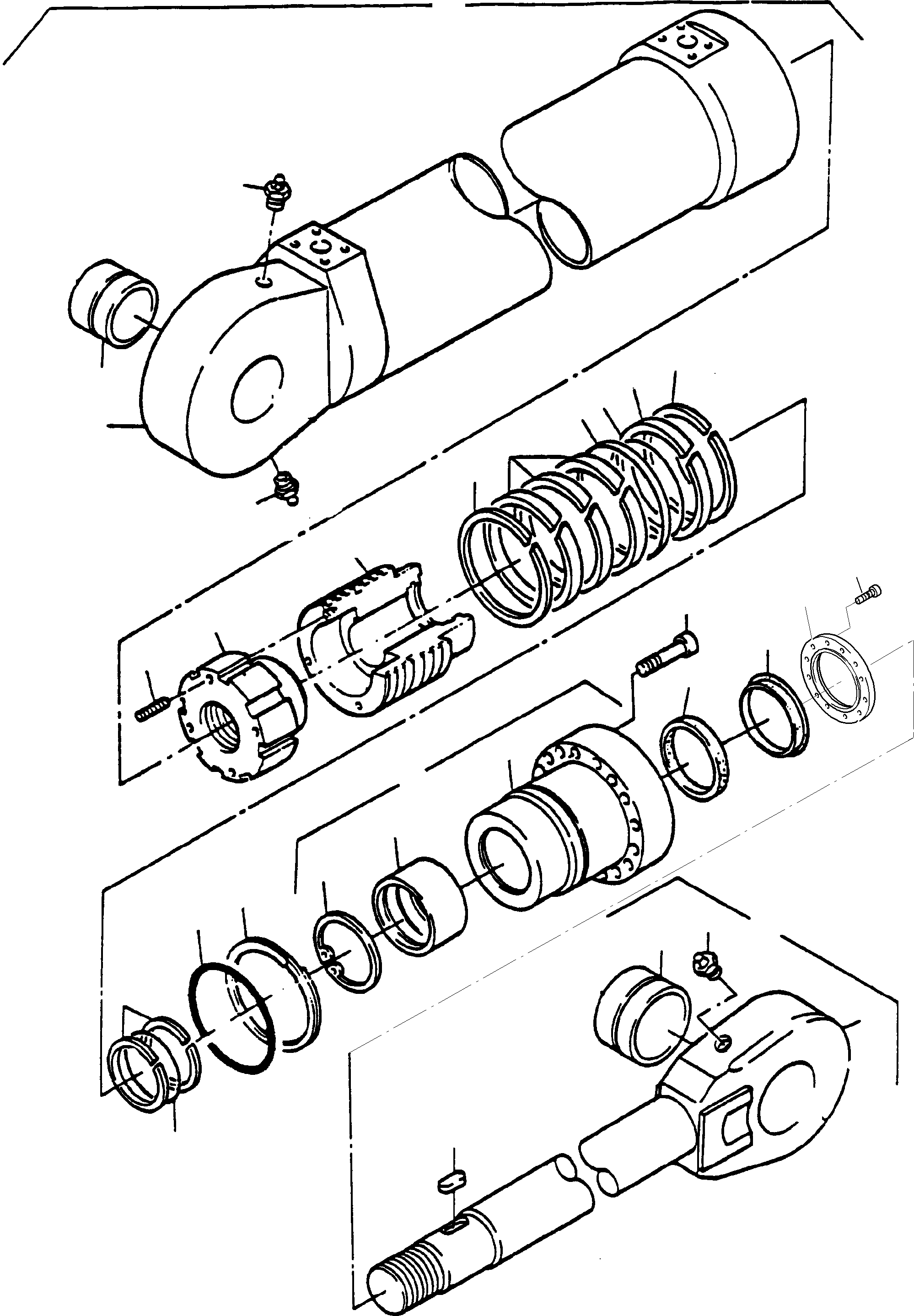 Hydraulic cylinder assy. (standard normal temperature) consist. of fig-no: 02-28 931 520 40 KOMATSU