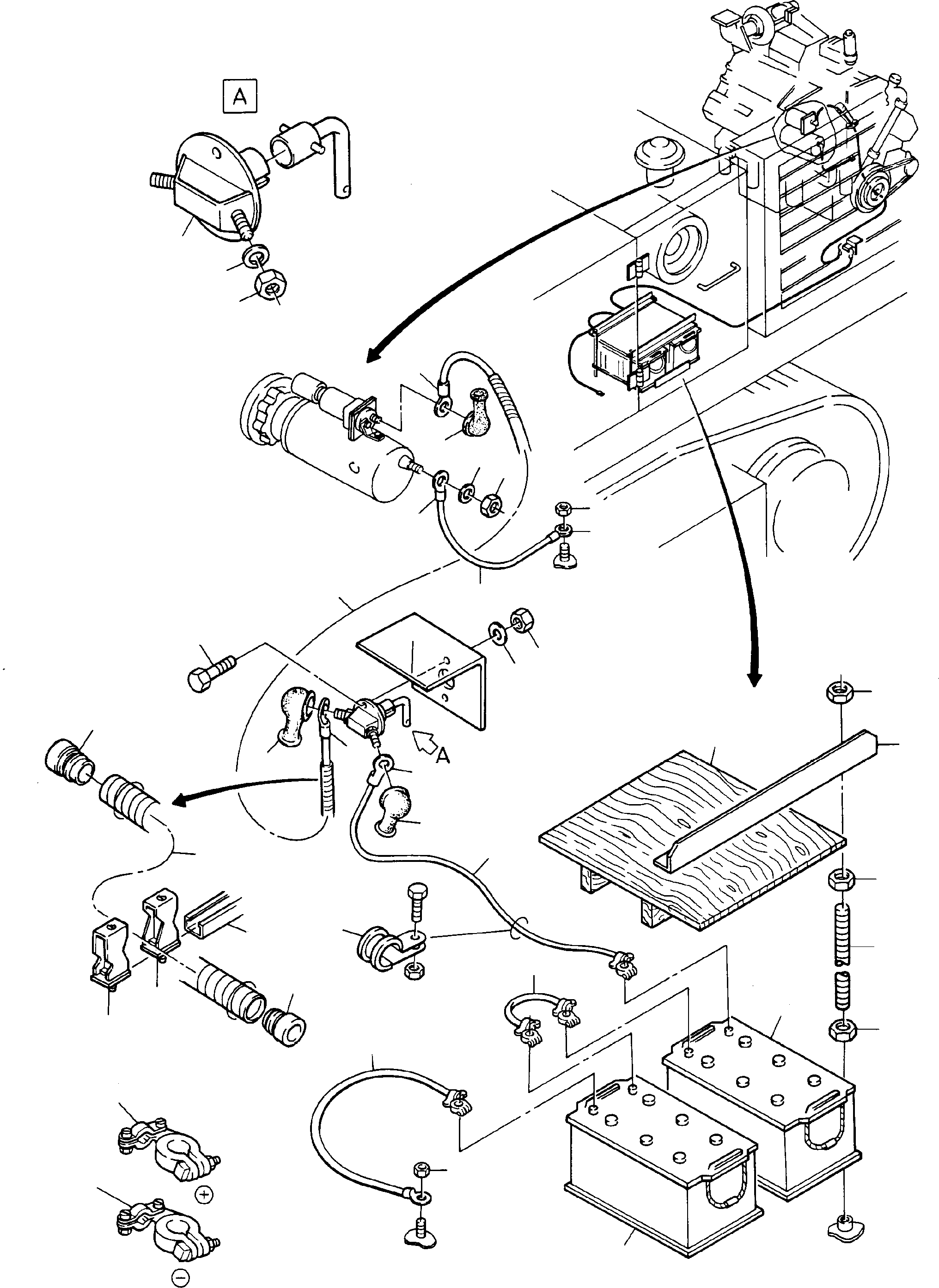 Harness-Battery cable 770 700 73 KOMATSU