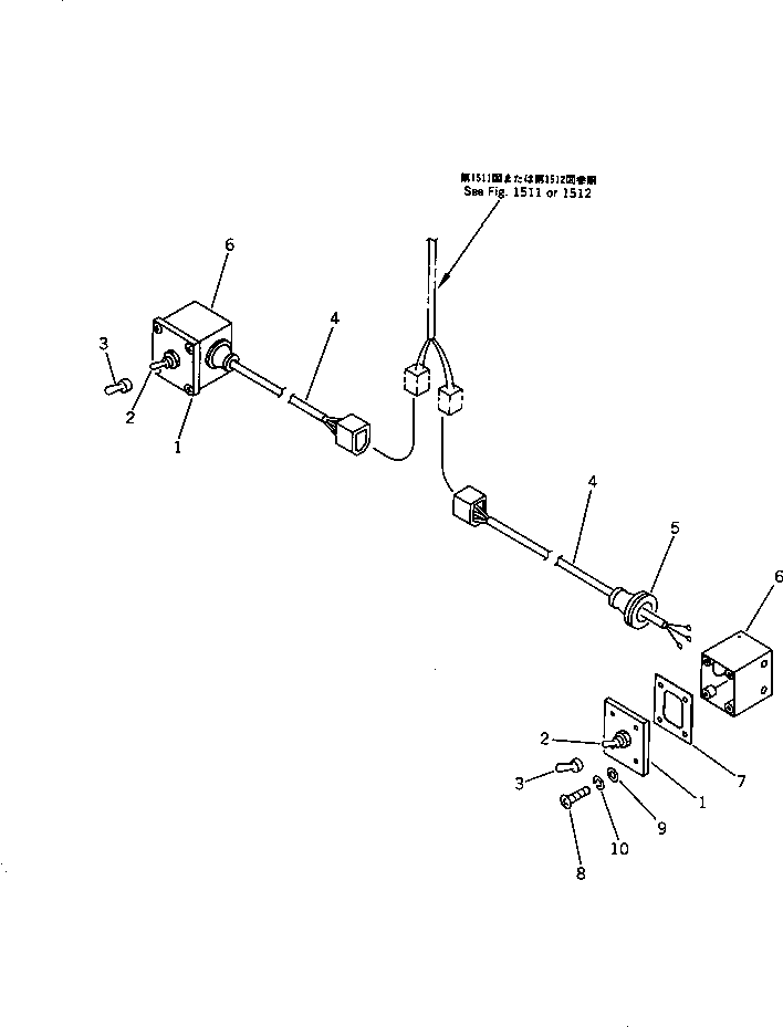 HARNESS,L.H. 262-06-59780 KOMATSU