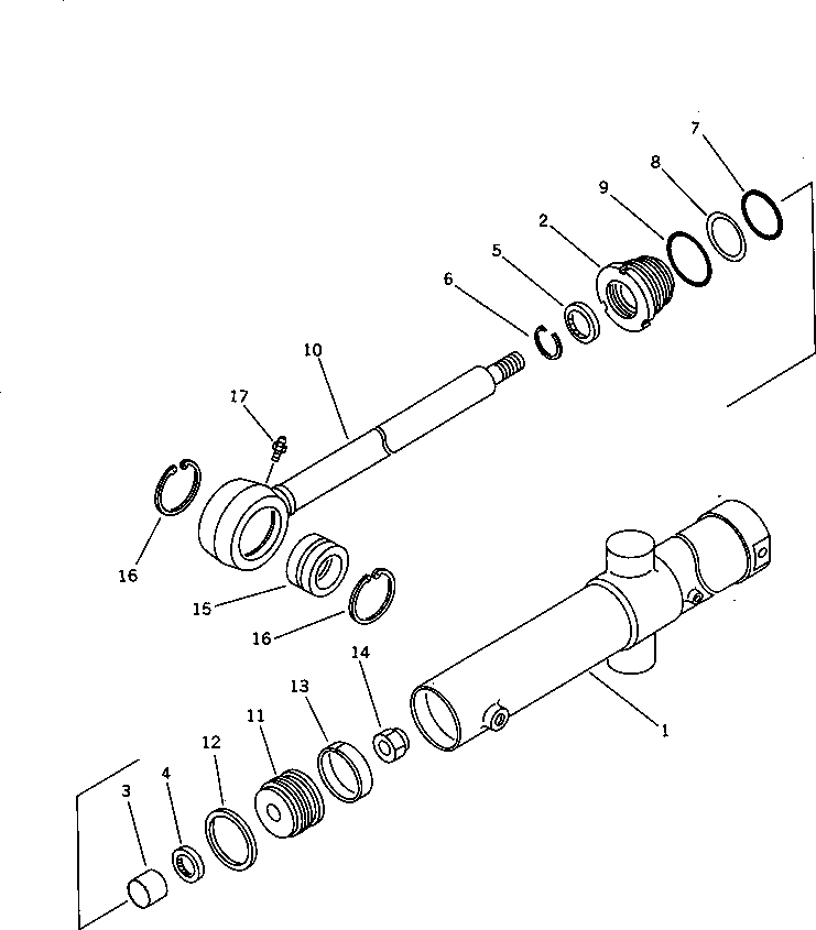 CYLINDER ASS'Y,ROTOR LIFT 262-63-01010 KOMATSU