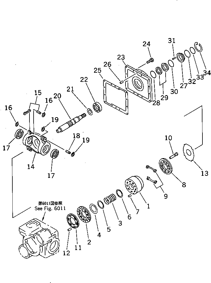 Опорная пластина подшипника 262-61-52840 KOMATSU