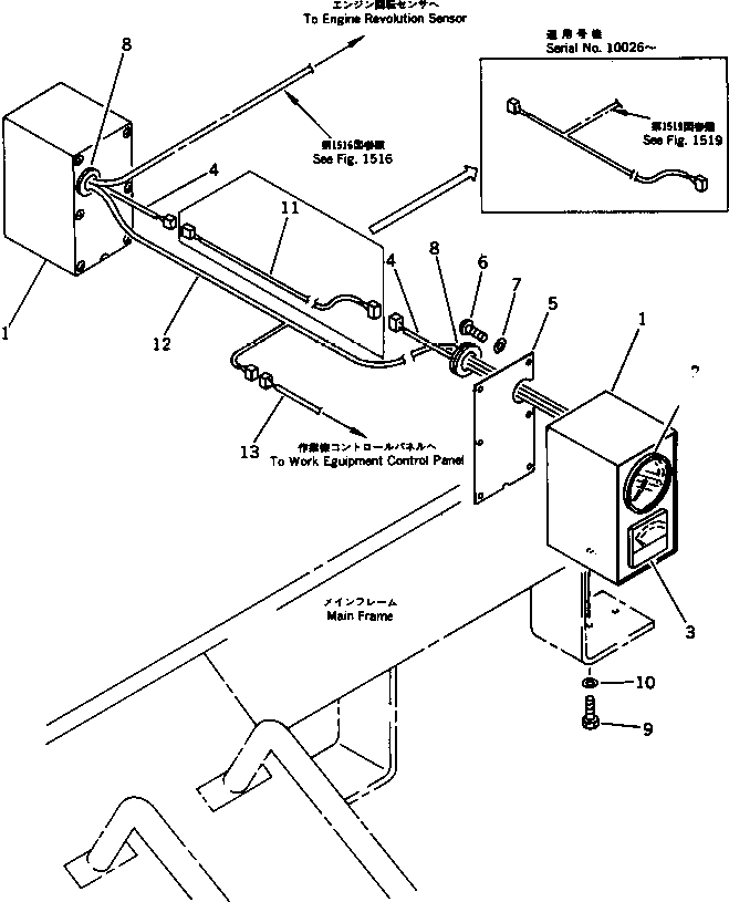 METER,ROTOR REVOLUTION 262-06-56360 KOMATSU
