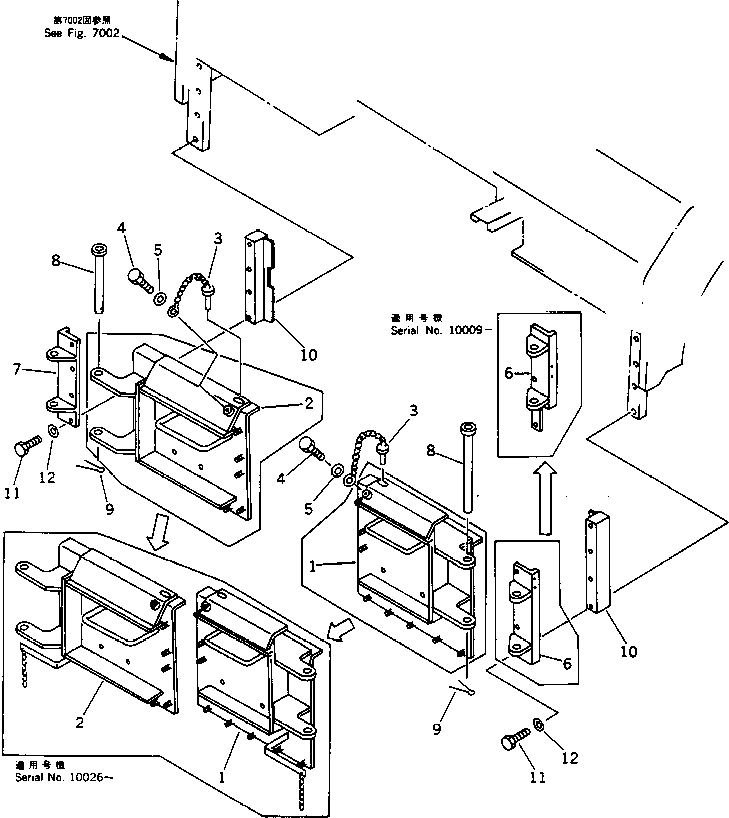 Крышка левая 262-70-51173 KOMATSU