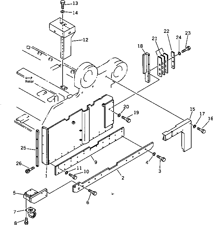 CASTER 262-70-58370 KOMATSU