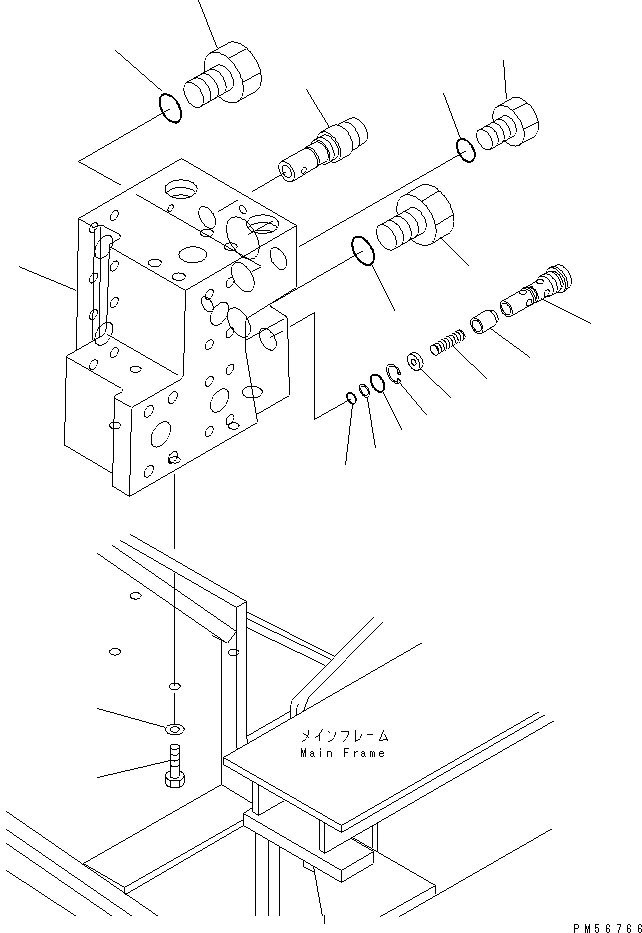 BLOCK,CHARGE RELIEF 262-60-78340 KOMATSU