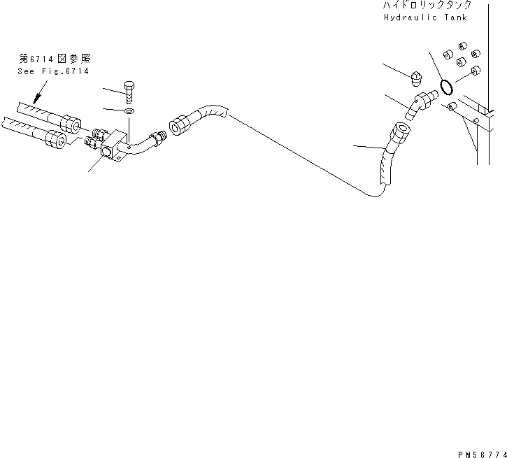 Угольник 07236-51234 KOMATSU