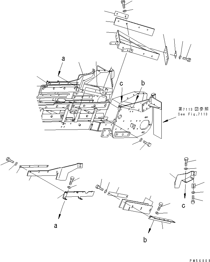 Кронштейн левый 262-97-74150 KOMATSU