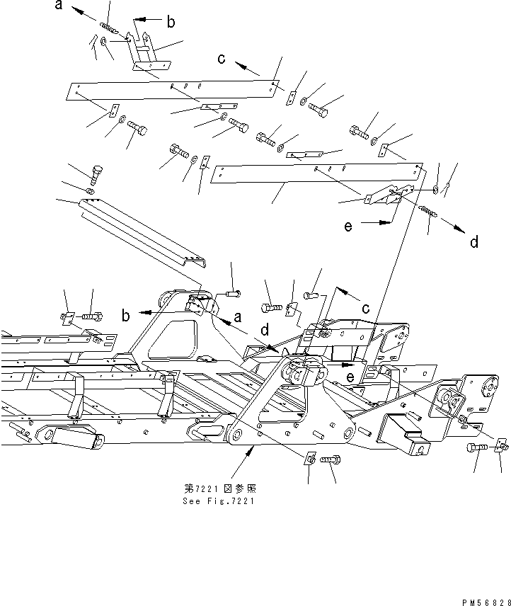 Кронштейн правый 262-97-72610 KOMATSU