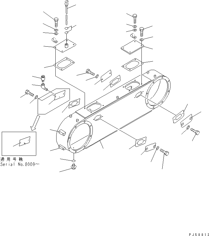 CASE ASS'Y,R.H. (MODIFIED PART) 23E-23-31130 KOMATSU