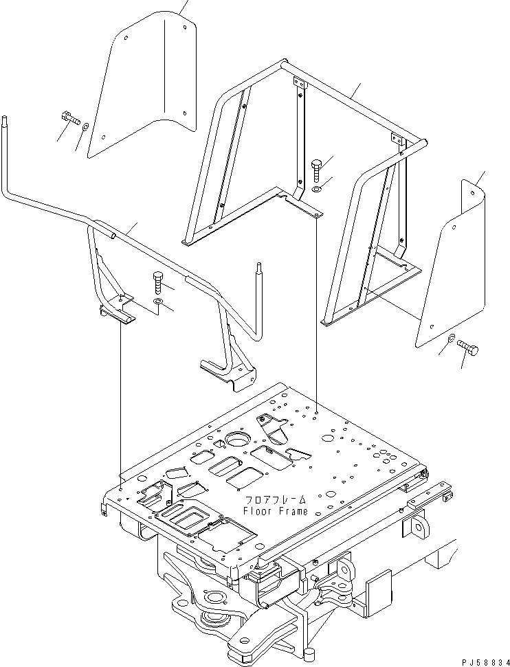 Крышка правая 23E-54-33141 KOMATSU