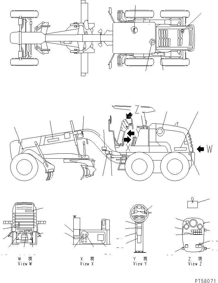 Табличка безопасности 09808-00100 KOMATSU