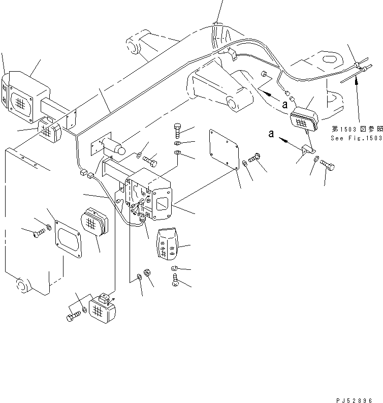 Кронштейн левый 23D-06-12460 KOMATSU
