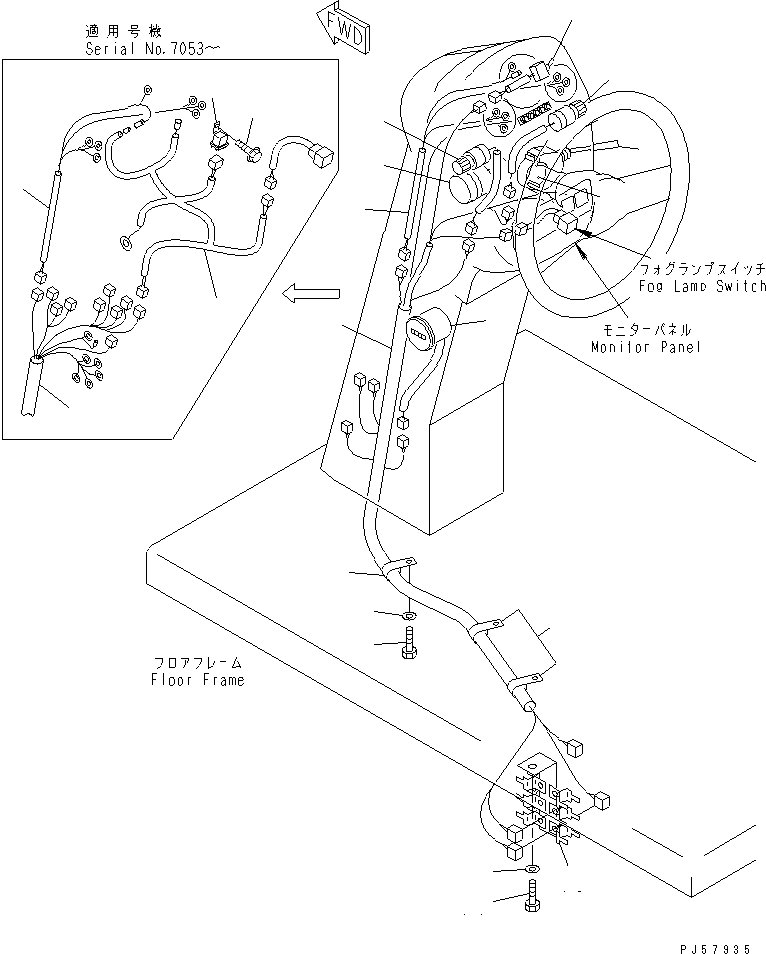 HARNESS,FOR FOG LAMP 23D-06-31480 KOMATSU