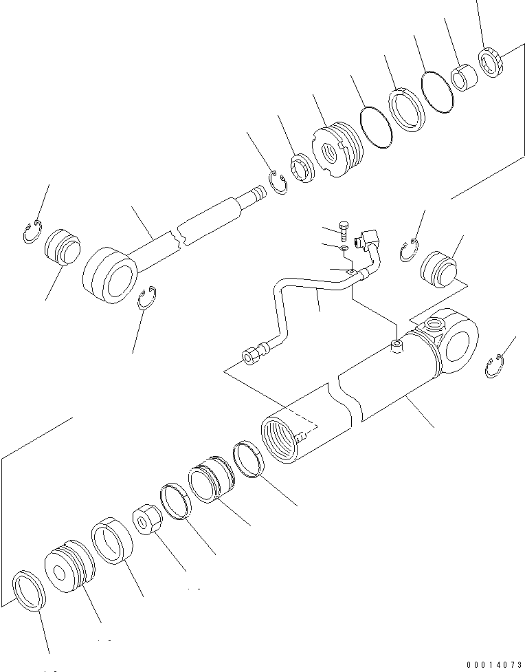 CYLINDER ASS'Y,POWER TILT 23D-63-18300 KOMATSU