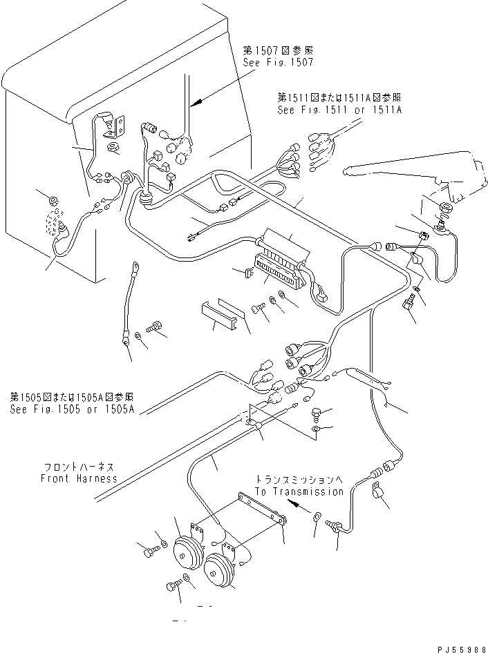 WIRE ASS'Y,STOP LAMP SWITCH 23D-06-11170 KOMATSU