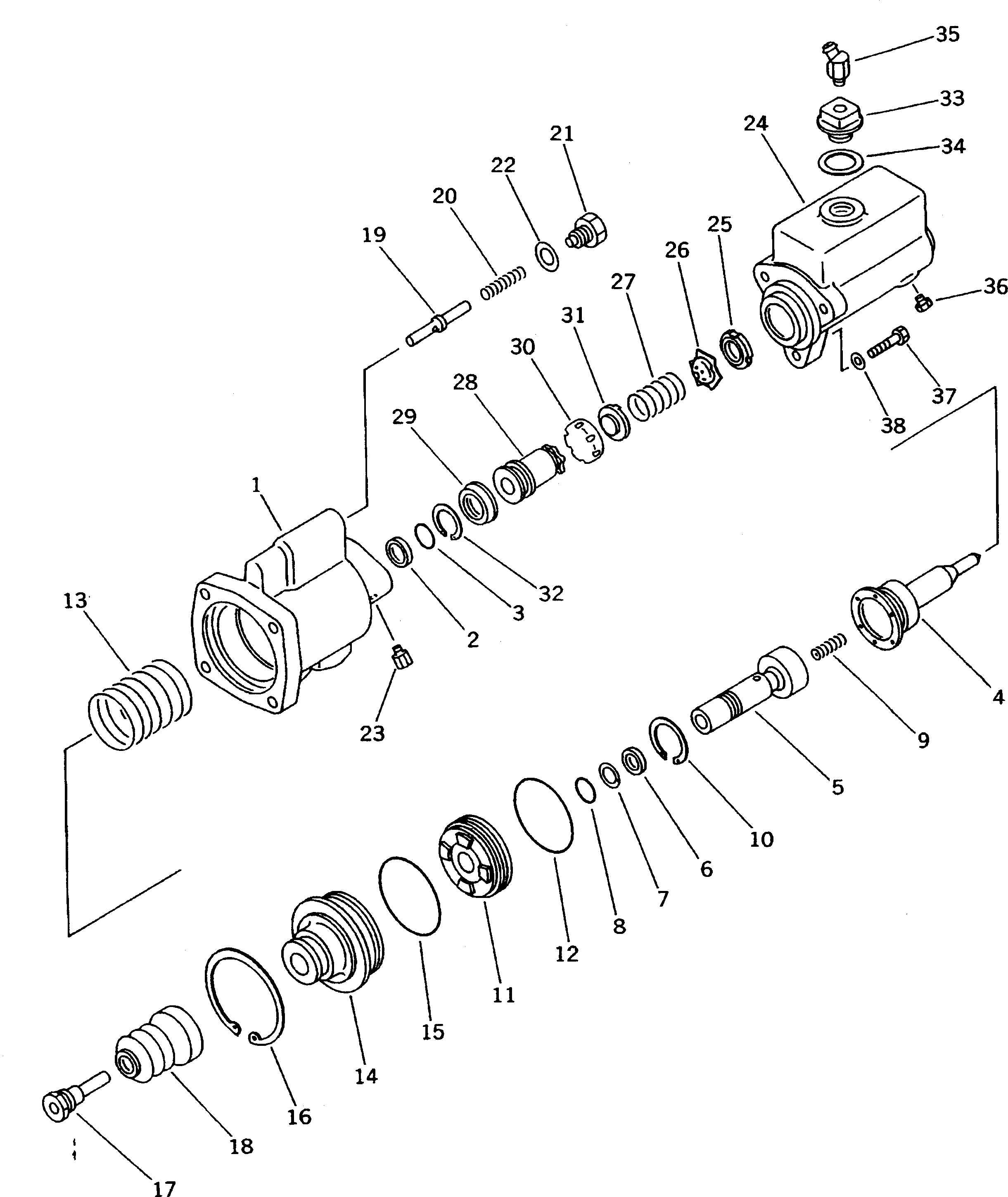 CYLINDER ASS'Y,BOOSTER AND MASTER 23D-43-13110 KOMATSU