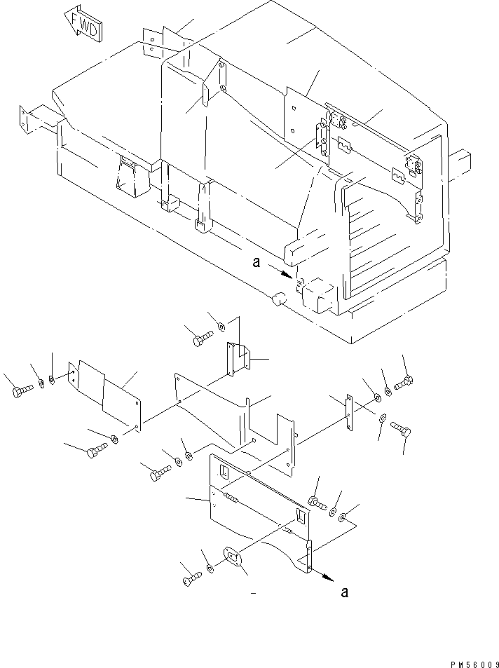 Крышка левая 23E-54-11540 KOMATSU