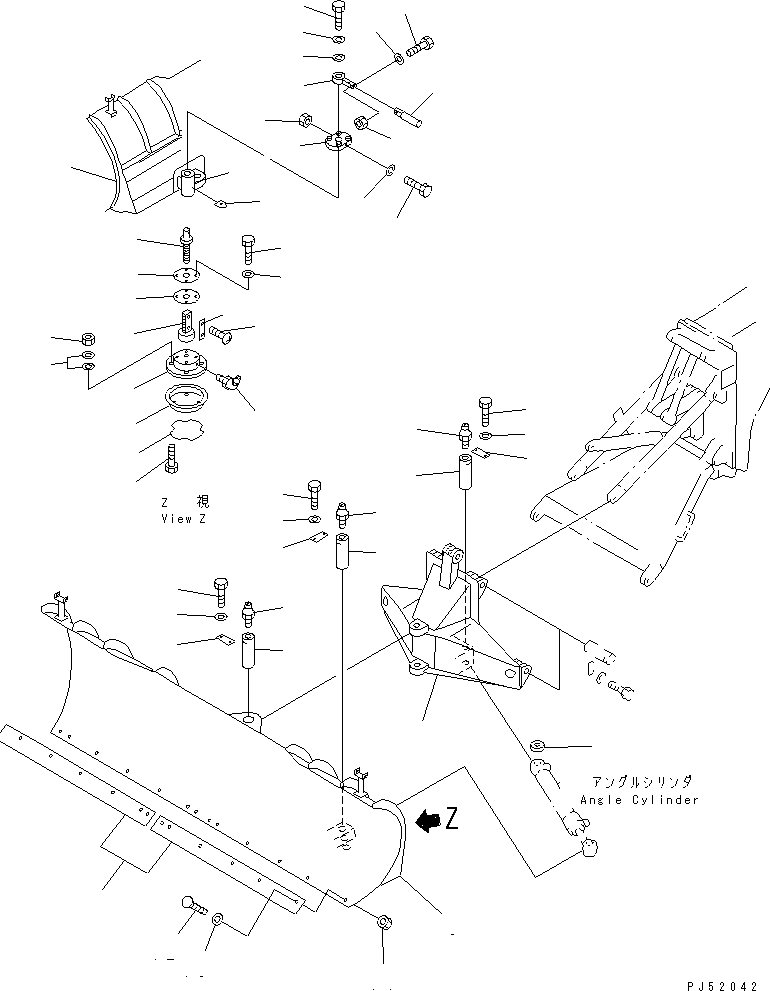 SNOW PLOW ASS'Y,ANGLING 23D-979-0020 KOMATSU