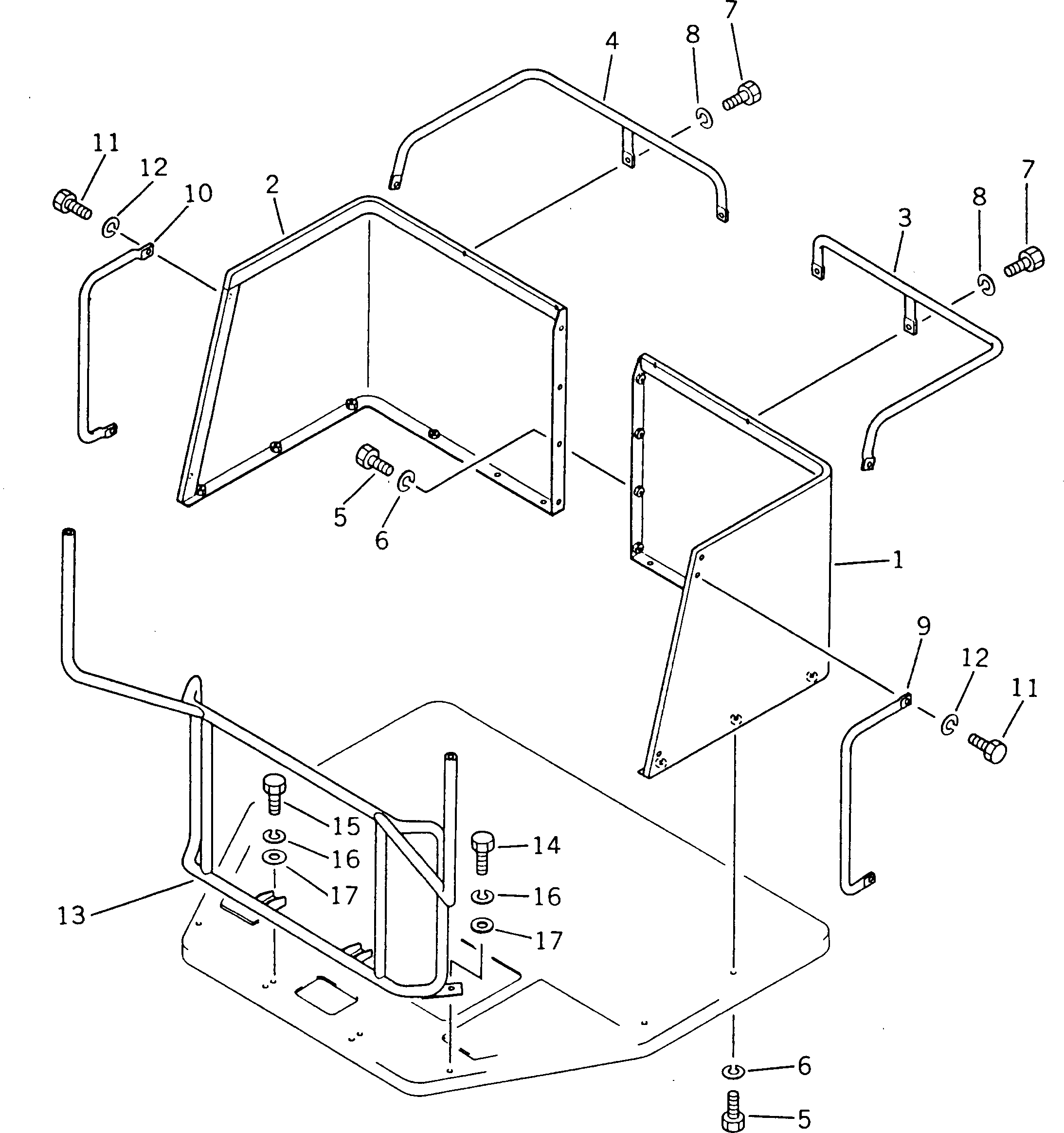 RAIL,R.H. 233-54-21240 KOMATSU
