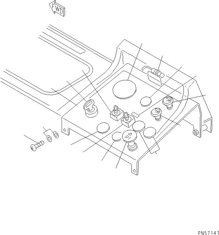 SWITCH ASS'Y,FRONT WIPER 235-950-3460 KOMATSU