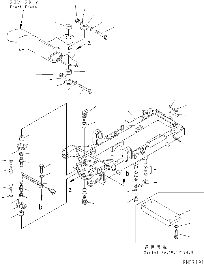 FRAME ASS'Y,REAR 23D-46-14201 KOMATSU