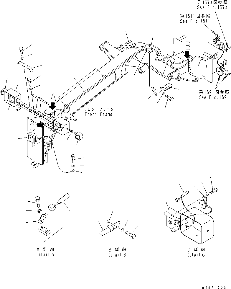 CABLE,EARTH 23D-06-31950 KOMATSU