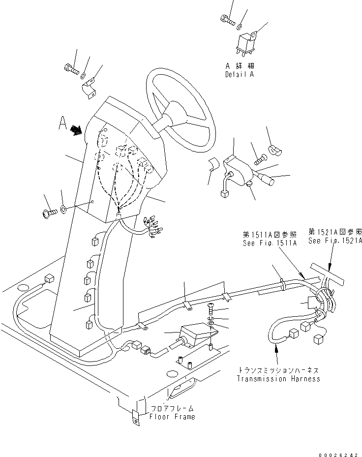 WIRING HARNESS,SHIFT LEVER 23D-06-31275 KOMATSU