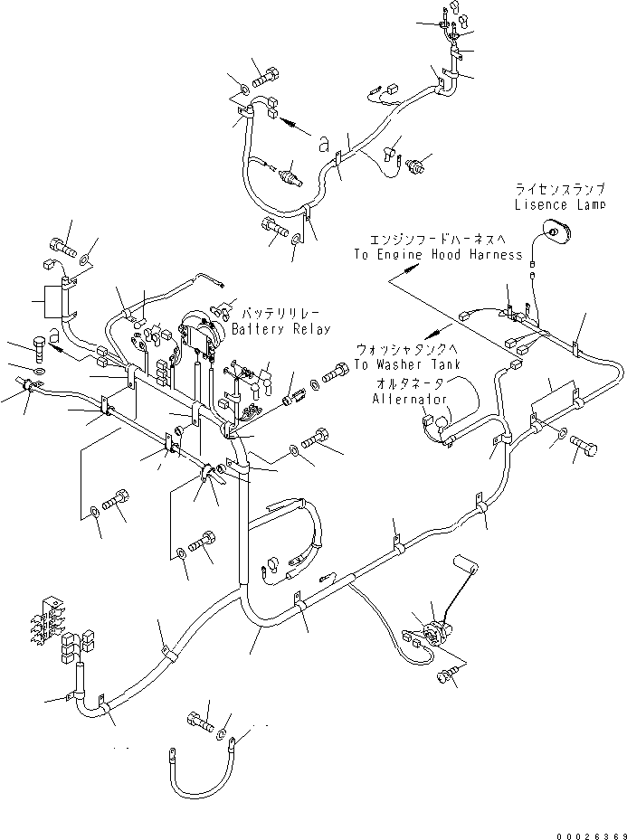 WIRING HARNESS,ENGINE 23D-06-31314 KOMATSU