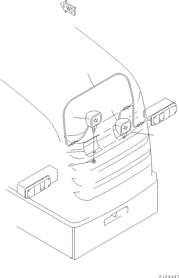 LAMP ASS'Y,WORK 23D-06-33600 KOMATSU