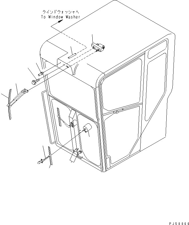 Мотор стеклоочистителя 23D-950-7990 KOMATSU