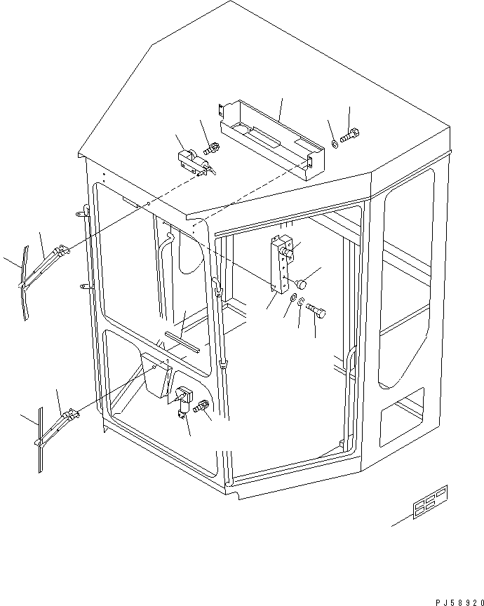 Мотор стеклоочистителя 23D-950-4910 KOMATSU