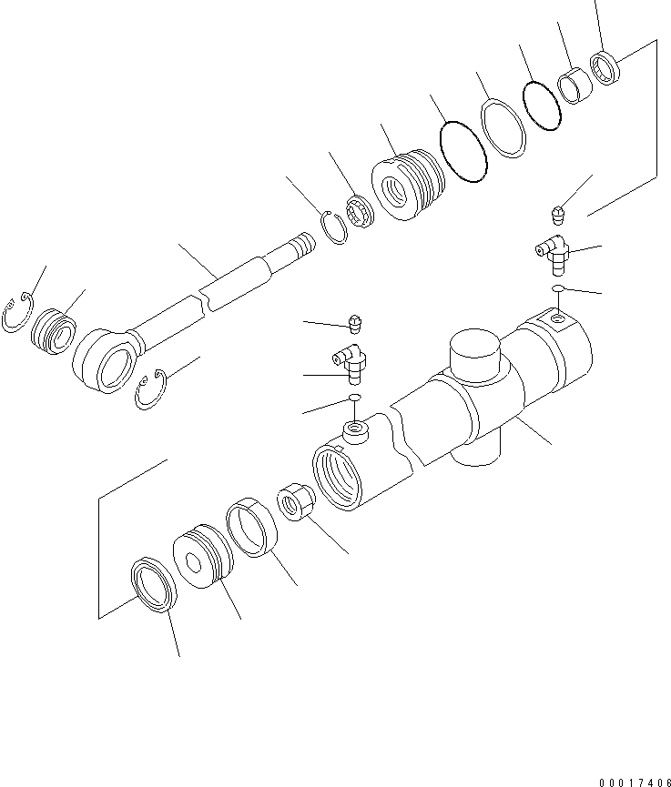 Цилиндр в сборе 233-63-19100 KOMATSU